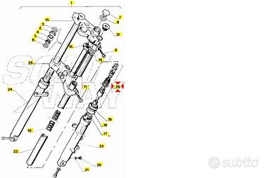 Pompante forcella Aprilia AF1 50 AP8203344