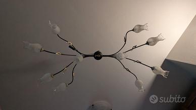 Lampadario con 10 punti luce