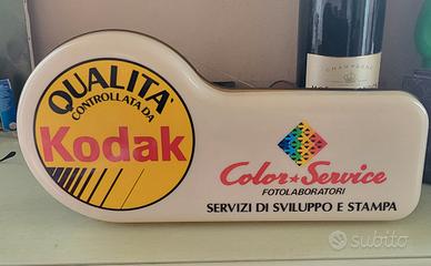 Insegna luminosa Kodak color service anni 80 