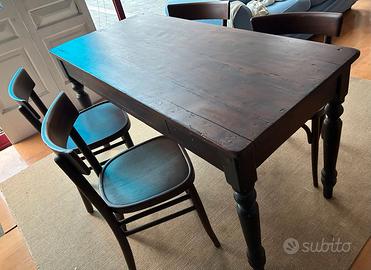 Tavolo Legno Massello + 4 sedie