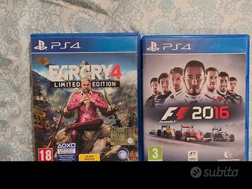 videogiochi ps4 fare cry e formula 1