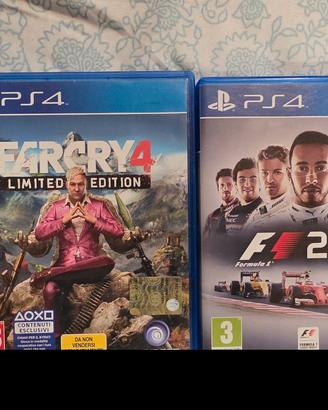 videogiochi ps4 fare cry e formula 1