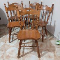 5 Sedie in legno per cucina - casa campagna