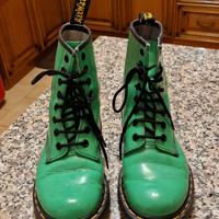 DR.MARTENS VERDE LUCIDO PELLE VINTAGE