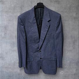 Giacca a righe blu Pierre Cardin paris 48