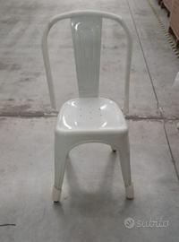 sedie industriali  bianca