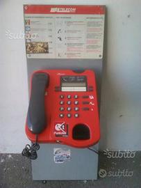 Telefono cabina telecom a gettoni vintage
