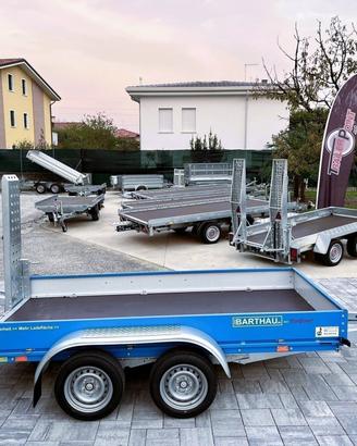 Rimorchio Barthau per mini escavatori trattori ecc