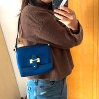 Borsa tracolla in camoscio e ecopelle