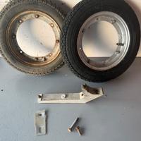 Ruote e porta ruota da 9 vespa 50 originale