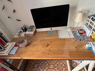 SCRIVANIA ARTIGIANALE LEGNO E FERRO