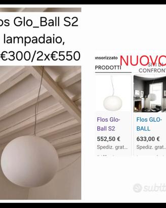 Lampada a sospensione a luce diffusa. 