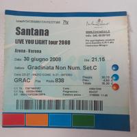 SANTANA biglietto Arena di Verona 30/06/2008