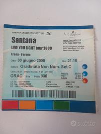 SANTANA biglietto Arena di Verona 30/06/2008