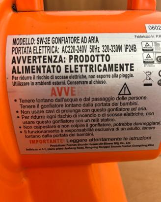 Gonfiatore ad aria