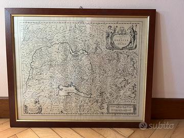 Quadro riproduzione mappa Brescia e Cremona