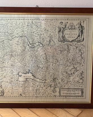 Quadro riproduzione mappa Brescia e Cremona