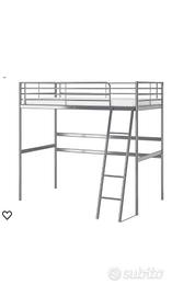 letto singolo a soppalco 