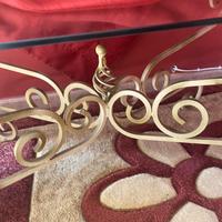 Tavolino da salotto ferro battuto e vetro