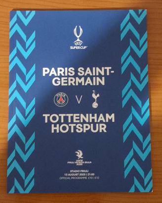 Match program UEFA Super Cup 2025 PSG - Tottenham