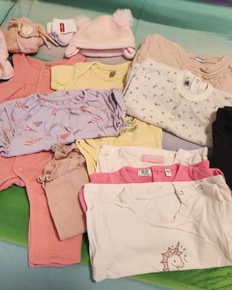 Lotto abbigliamento bimba 0-1 anno
