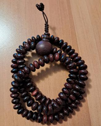 rosario tibetano buddista in legno di sandalo ross