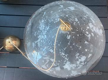 Lampadario in vetro sabbiato