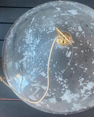 Lampadario in vetro sabbiato