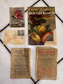 Lotto cartaceo d'epoca:Smorfie e catalogo botanico