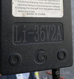 caricabatterie 36 volt bici elettrica 