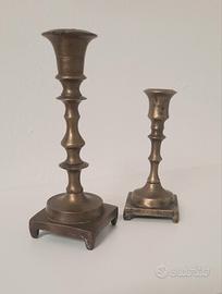 Coppia di Candelabri in ottone Vintage 