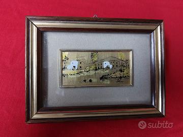 SERIGRAFIA SU FOGLIA ORO 22K 999.9/1000