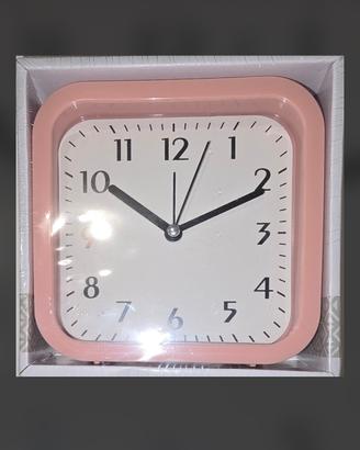 Sveglia da tavolo quadrata rosa Full Time Clocks