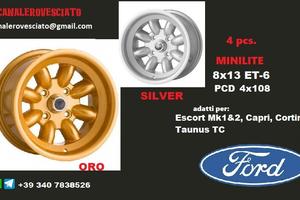 Minilite 8x 13 4x108 et-6 ford