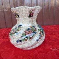 Vaso ceramica Gubbio anni 50 decorato a mano