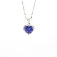 Collana in oro bianco con tanzanite Ct 3,60