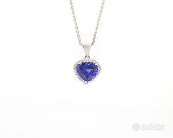 Collana in oro bianco con tanzanite Ct 3,60