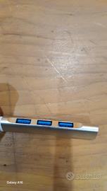 Hub USB Type-C con 4 porte USB 3.0 SuperSpeed Blu