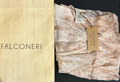 Foulard Falconeri in pura seta fantasia nude