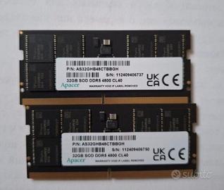 RAM Apacer 32GB DDR5 SODIMM 4800 MHz