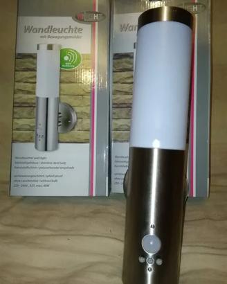 coppia Applique per esterni con sensore di mov.