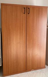 Armadio basso 2 ante - 90x46x133,5 cm - 4 ripiani