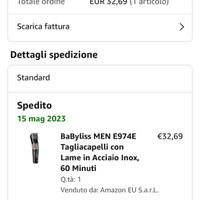 BaByliss MEN E974E Tagliacapelli