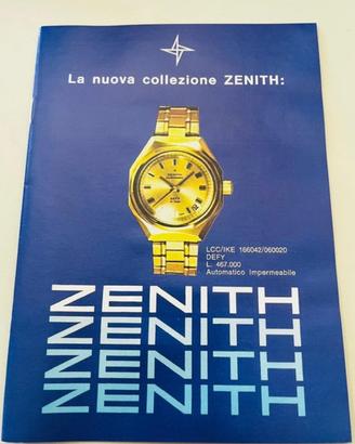 Catalogo Vintage Zenith Defy, El Primero 13x18cm