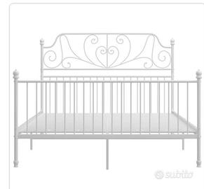 Letto matrimoniale lervick ikea ferro battuto