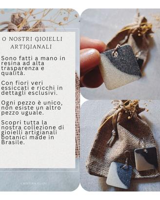 Orecchini eleganti artigianali in resina