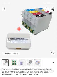 cartuccie ricaricabili Epson + reset chip