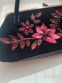 Borsa Braccialini velluto e pelle