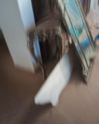 specchio antica di legno anche marmo bianco 