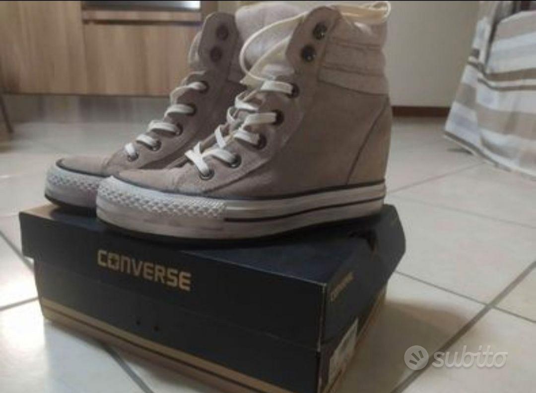 Converse rosse 2024 con zeppa